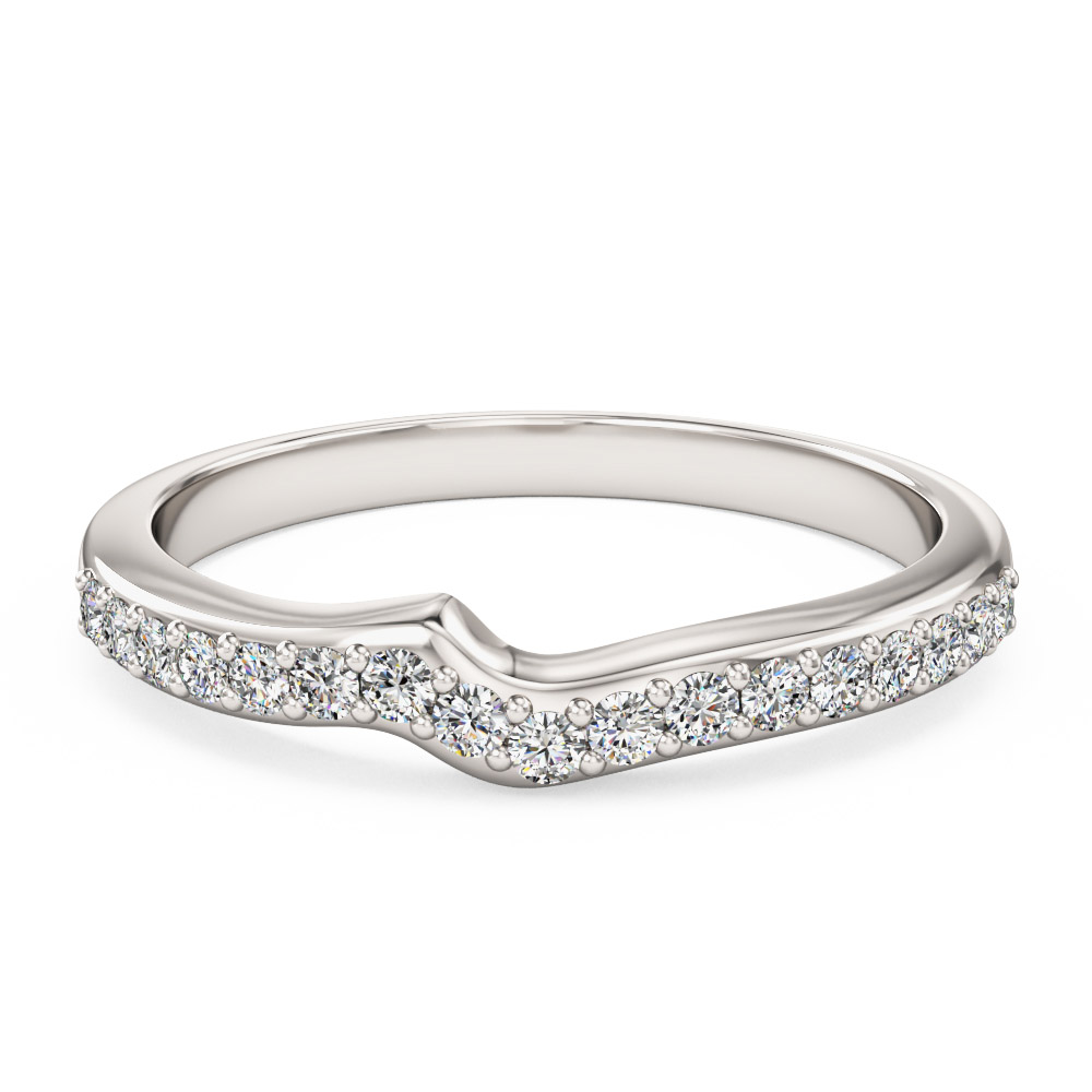 A made to match round brilliant cut diamond wedding/eternity ring in 18ct white gold