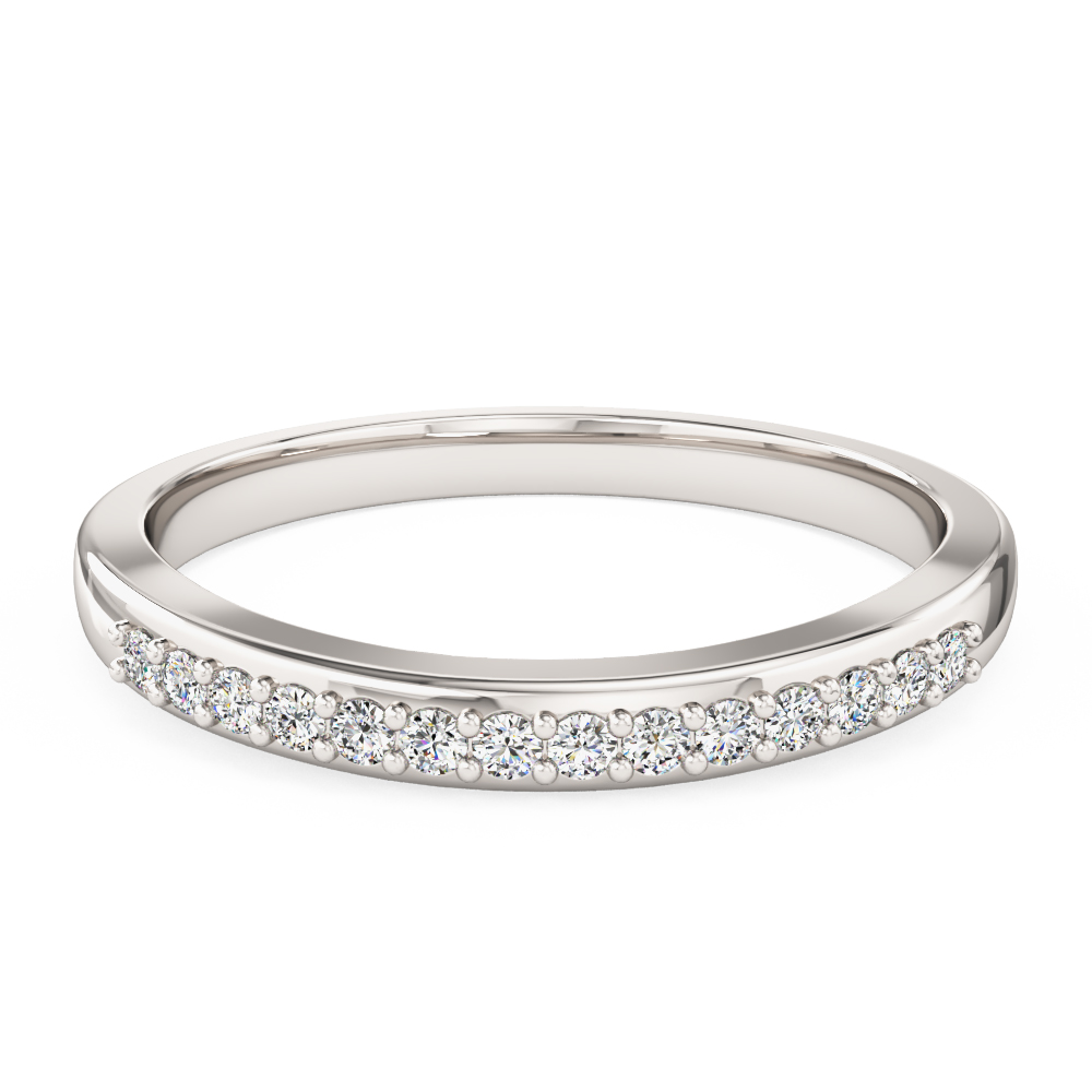 A beautiful made to match diamond set shaped wedding/eternity ring in 18ct white gold