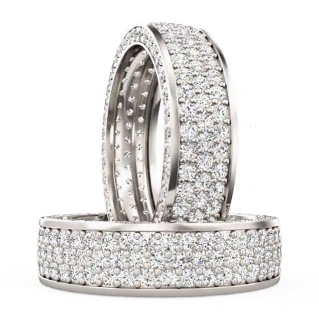 Video - A luxurious diamond full set ladies wedding ring in 18ct white gold