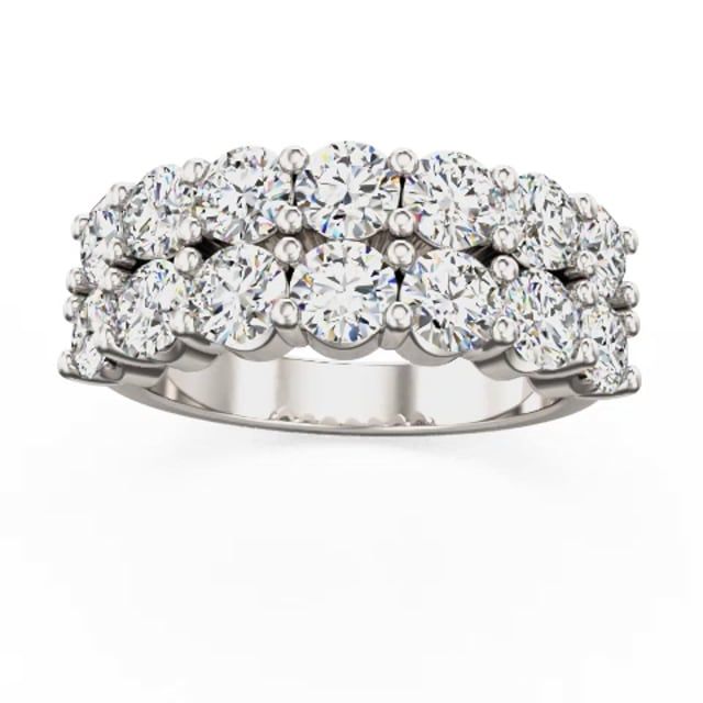 Video - A glamorous round brilliant cut dress diamond ring in platinum