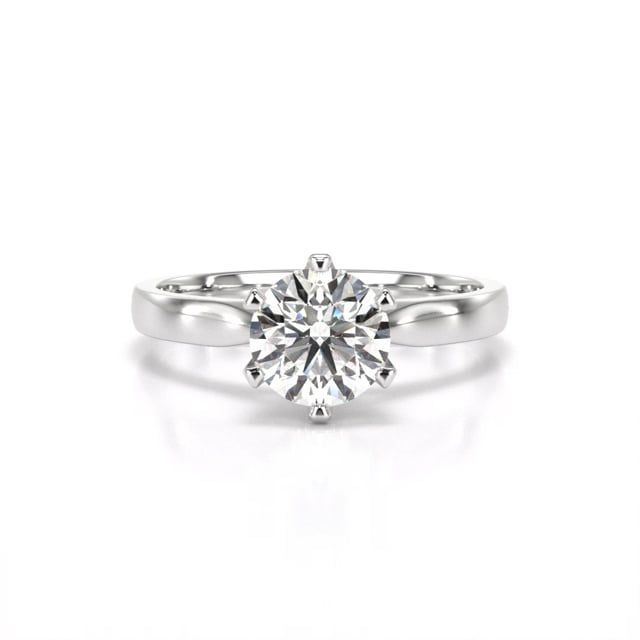Video - A classic round brilliant cut solitaire diamond ring in 9ct white gold