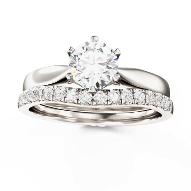 unknown – A classic lab grown round brilliant cut solitaire diamond ring in 18ct white gold