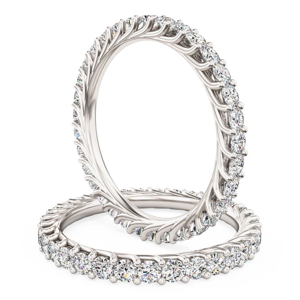 A timeless full set lab grown diamond ladies wedding/eternity ring in 18ct white gold