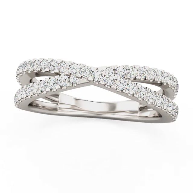 Video - A unique diamond set shaped wedding/eternity ring in platinum