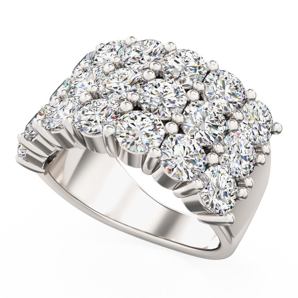 Round cut lab grown diamond dress ring in 18ct white gold - PDL630W