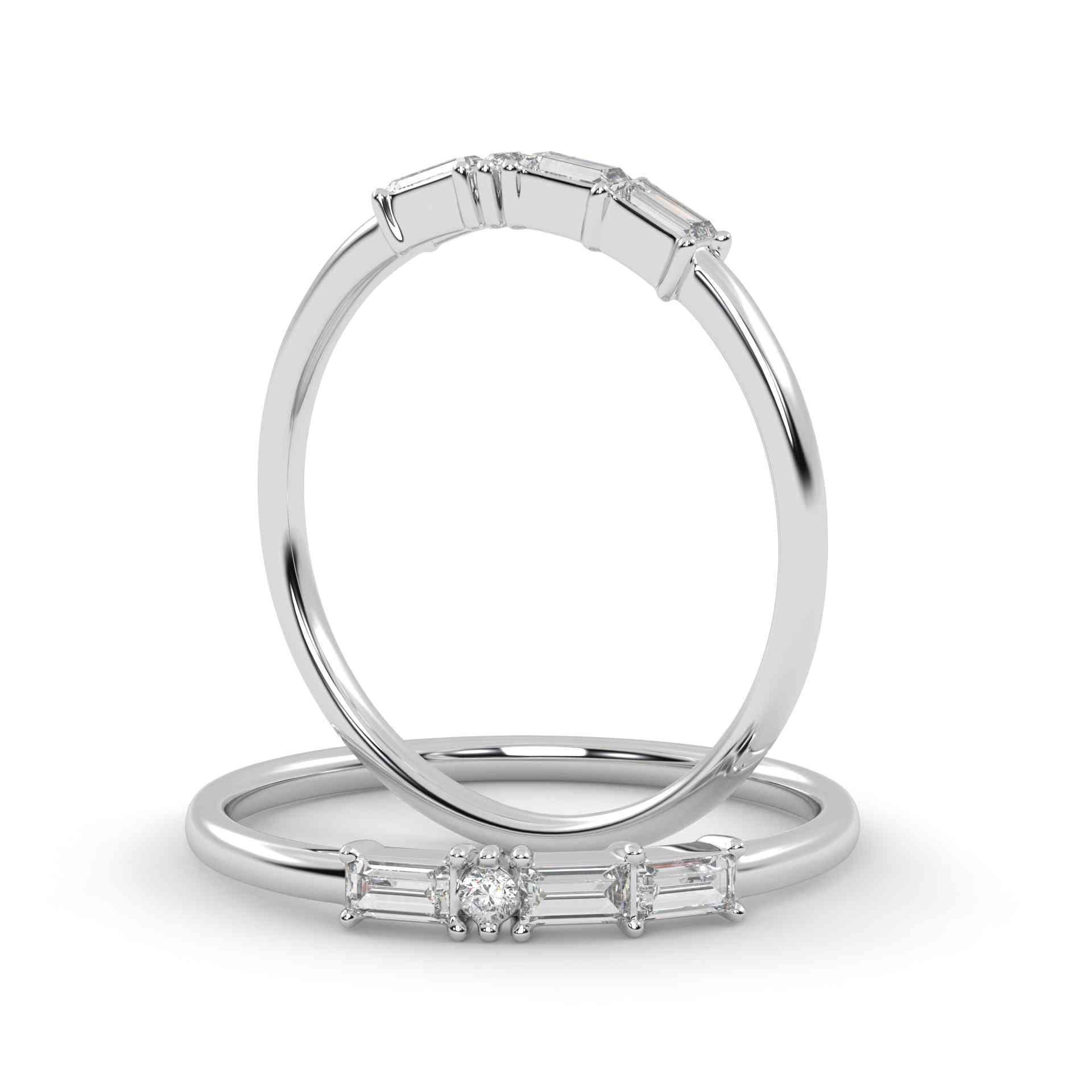 ladies diamond dress rings Ladies 14kt Yellow Gold Radiant Cut Diamond Engagement Ring Sample Set